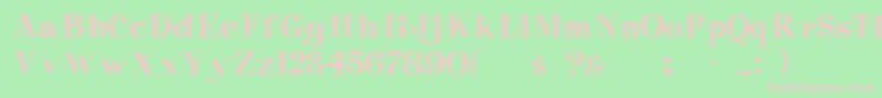 Moxie Font – Pink Fonts on Green Background