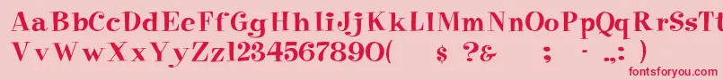 Moxie Font – Red Fonts on Pink Background