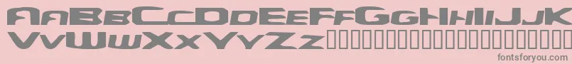 YellowDog-fontti – harmaat kirjasimet vaaleanpunaisella taustalla