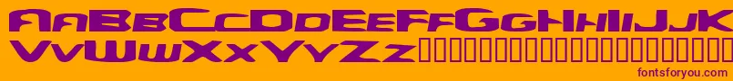 YellowDog Font – Purple Fonts on Orange Background