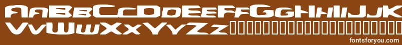 YellowDog-Schriftart – Weiße Schriften auf braunem Hintergrund