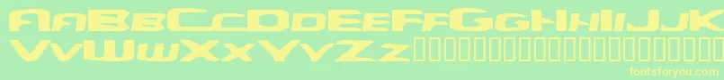 YellowDog-fontti – keltaiset fontit vihreällä taustalla