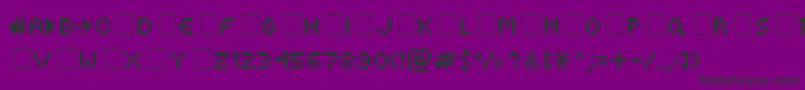 KovenskySmall Font – Black Fonts on Purple Background