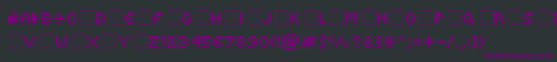 KovenskySmall Font – Purple Fonts on Black Background