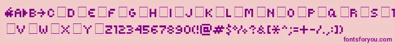 KovenskySmall Font – Purple Fonts on Pink Background