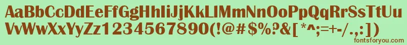 ScotsdaleRegular Font – Brown Fonts on Green Background