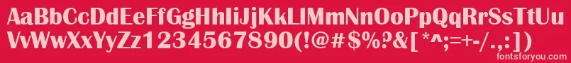ScotsdaleRegular Font – Pink Fonts on Red Background