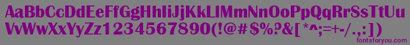 ScotsdaleRegular Font – Purple Fonts on Gray Background