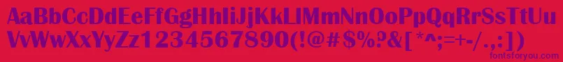 ScotsdaleRegular Font – Purple Fonts on Red Background