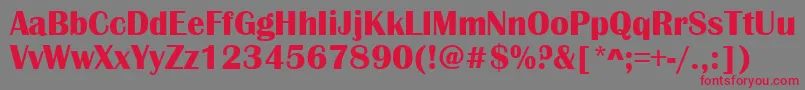 ScotsdaleRegular Font – Red Fonts on Gray Background