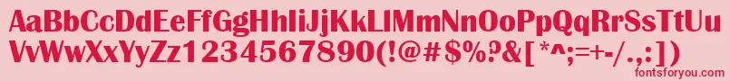 フォントScotsdaleRegular – ピンクの背景に赤い文字