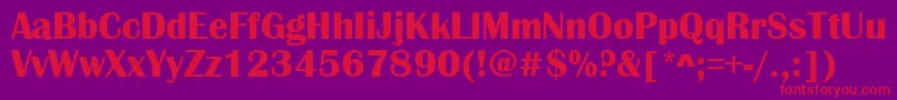 ScotsdaleRegular Font – Red Fonts on Purple Background