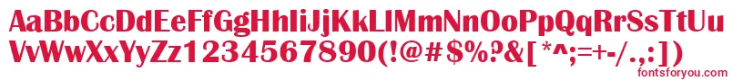 フォントScotsdaleRegular – 白い背景に赤い文字
