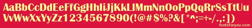 ScotsdaleRegular Font – Yellow Fonts on Red Background
