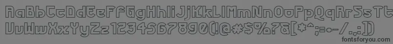 Шрифт FuturexPhatOutline – чёрные шрифты на сером фоне
