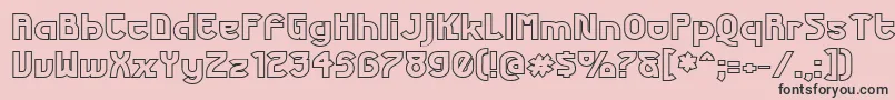 FuturexPhatOutline-Schriftart – Schwarze Schriften auf rosa Hintergrund