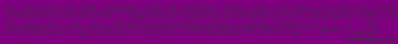 フォントFuturexPhatOutline – 紫の背景に黒い文字