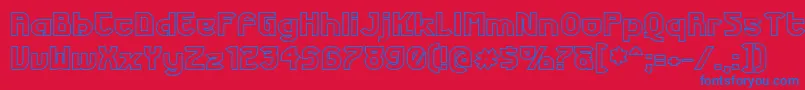 FuturexPhatOutline Font – Blue Fonts on Red Background