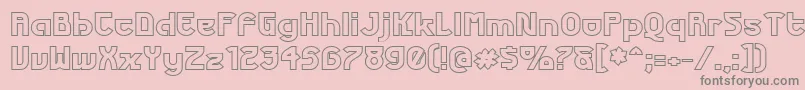 FuturexPhatOutline Font – Gray Fonts on Pink Background