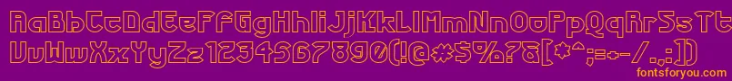 FuturexPhatOutline Font – Orange Fonts on Purple Background