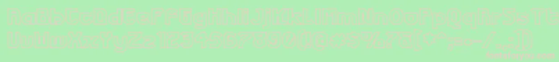 フォントFuturexPhatOutline – 緑の背景にピンクのフォント