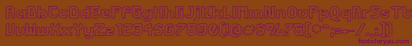 Шрифт FuturexPhatOutline – фиолетовые шрифты на коричневом фоне