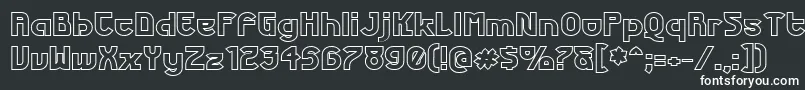 Шрифт FuturexPhatOutline – белые шрифты на чёрном фоне