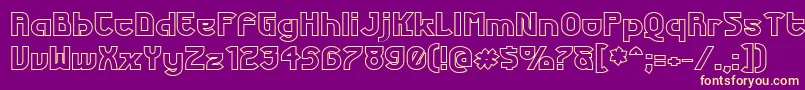 FuturexPhatOutline Font – Yellow Fonts on Purple Background