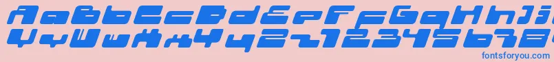 Czcionka 02.10ItalFenotype – niebieskie czcionki na różowym tle