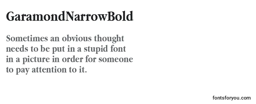 GaramondNarrowBold Font