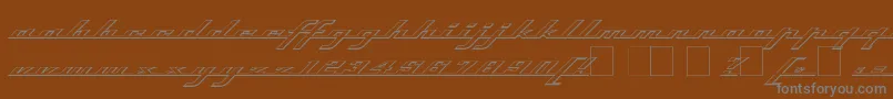 フォントTopso ffy – 茶色の背景に灰色の文字