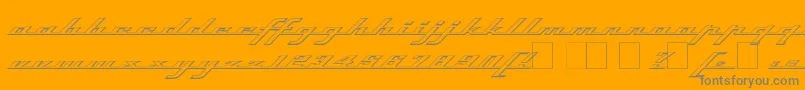 Topso ffy-Schriftart – Graue Schriften auf orangefarbenem Hintergrund