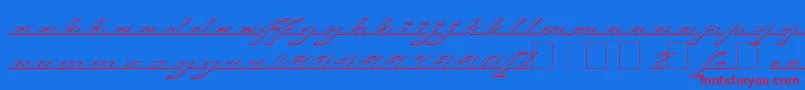 Шрифт Topso ffy – красные шрифты на синем фоне