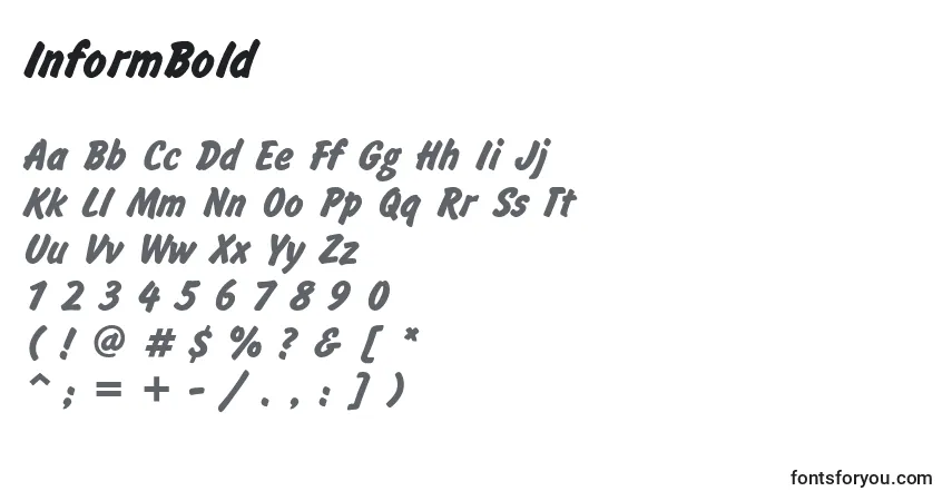 InformBoldフォント–アルファベット、数字、特殊文字