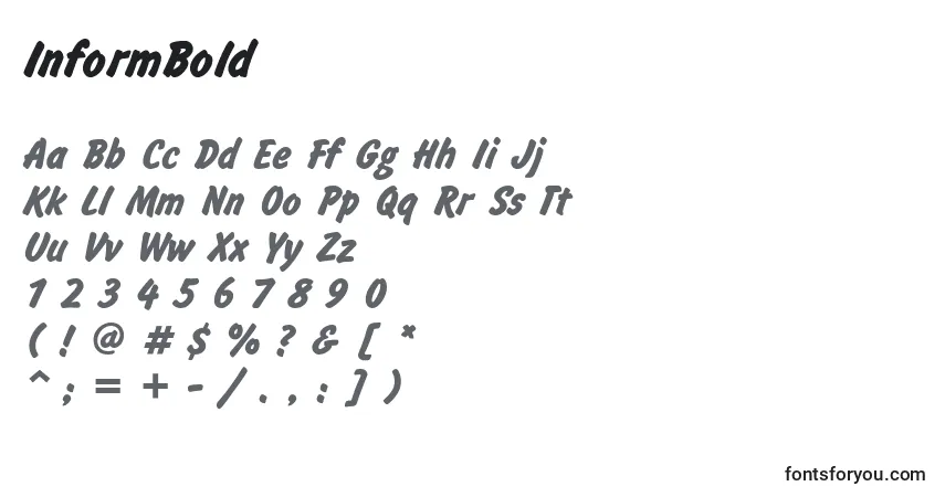 InformBold-fontti – aakkoset, numerot, erikoismerkit