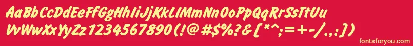 InformBold Font – Yellow Fonts on Red Background