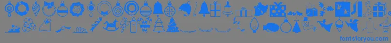 BaikalfontRegular Font – Blue Fonts on Gray Background