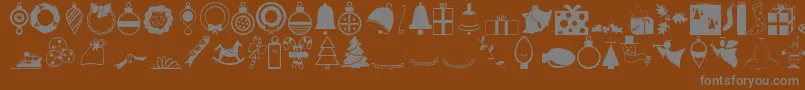 BaikalfontRegular Font – Gray Fonts on Brown Background