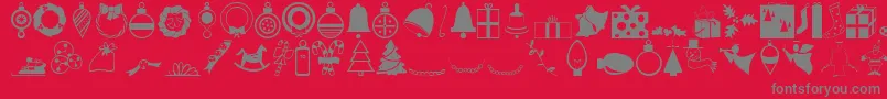 Fonte BaikalfontRegular – fontes cinzas em um fundo vermelho