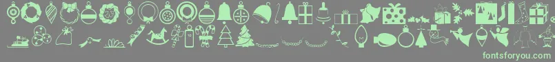 BaikalfontRegular Font – Green Fonts on Gray Background