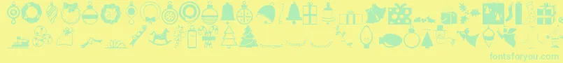 BaikalfontRegular Font – Green Fonts on Yellow Background