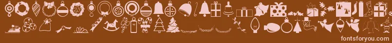 BaikalfontRegular Font – Pink Fonts on Brown Background