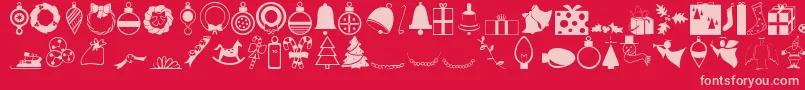 BaikalfontRegular Font – Pink Fonts on Red Background