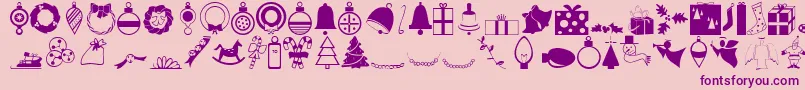 BaikalfontRegular Font – Purple Fonts on Pink Background