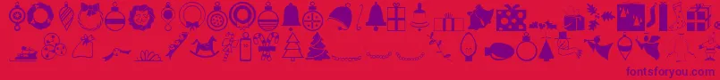 BaikalfontRegular Font – Purple Fonts on Red Background