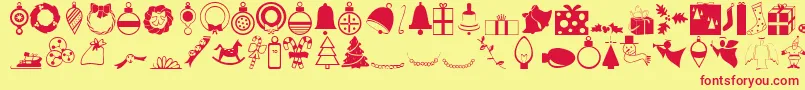 BaikalfontRegular Font – Red Fonts on Yellow Background