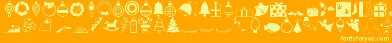 BaikalfontRegular Font – Yellow Fonts on Orange Background