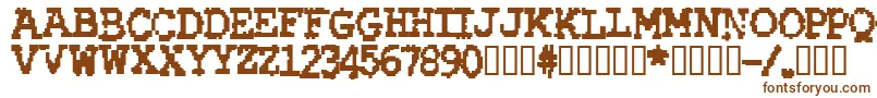 Rubbbb Font – Brown Fonts on White Background