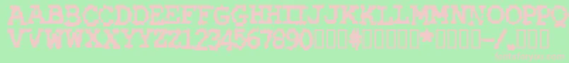 Rubbbb Font – Pink Fonts on Green Background