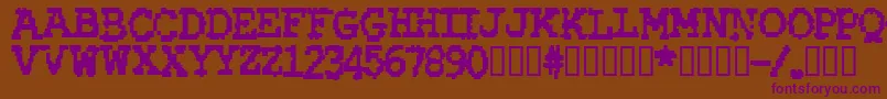 Rubbbb Font – Purple Fonts on Brown Background